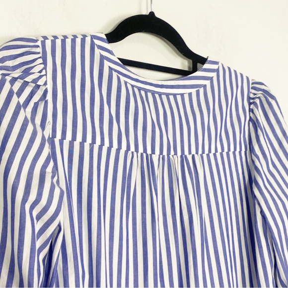 Tuckernuck Pomander Place Women's Blue and white Cotton Poplin Kenzo Dress - Picture 8 of 10